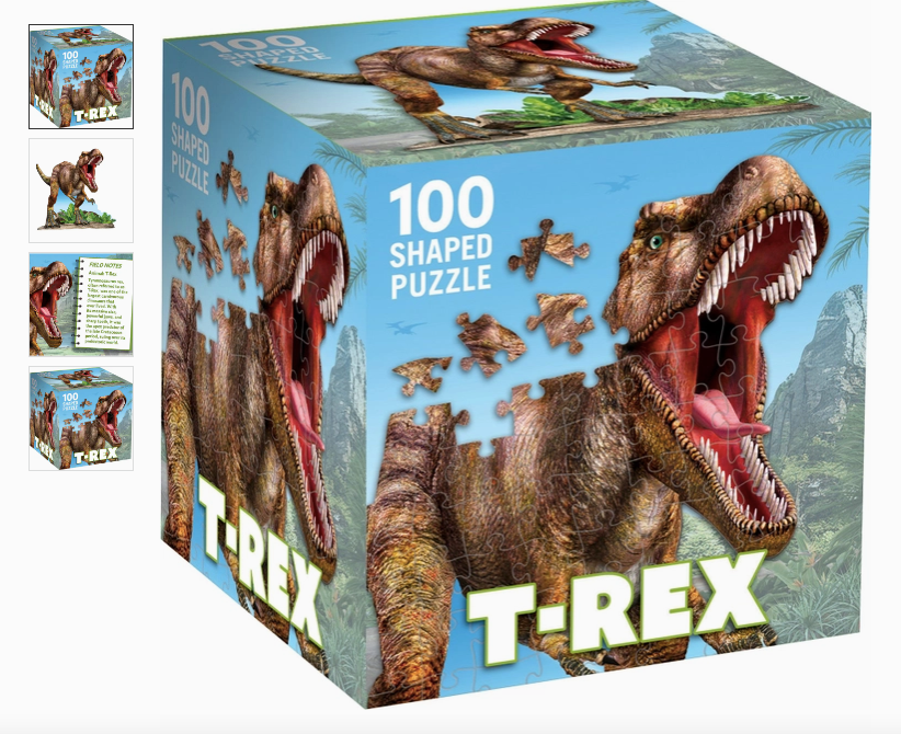 T-Rex 100 Piece Shaped Jigsaw Puzzle – Everything Utah
