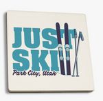 Ceramic Coaster Park City, Utah Ski Boards & Poles