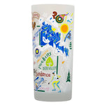 Cat Studio Ski Utah Frosted Drinking Glass