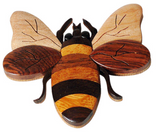 Wooden Bee Magnet