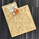 Utah State Road Map Bamboo Cutting Board
