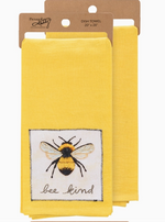 Bee Kind Yellow Kitchen Towel