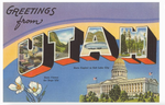 Greetings from Utah - Vintage Image, Magnet