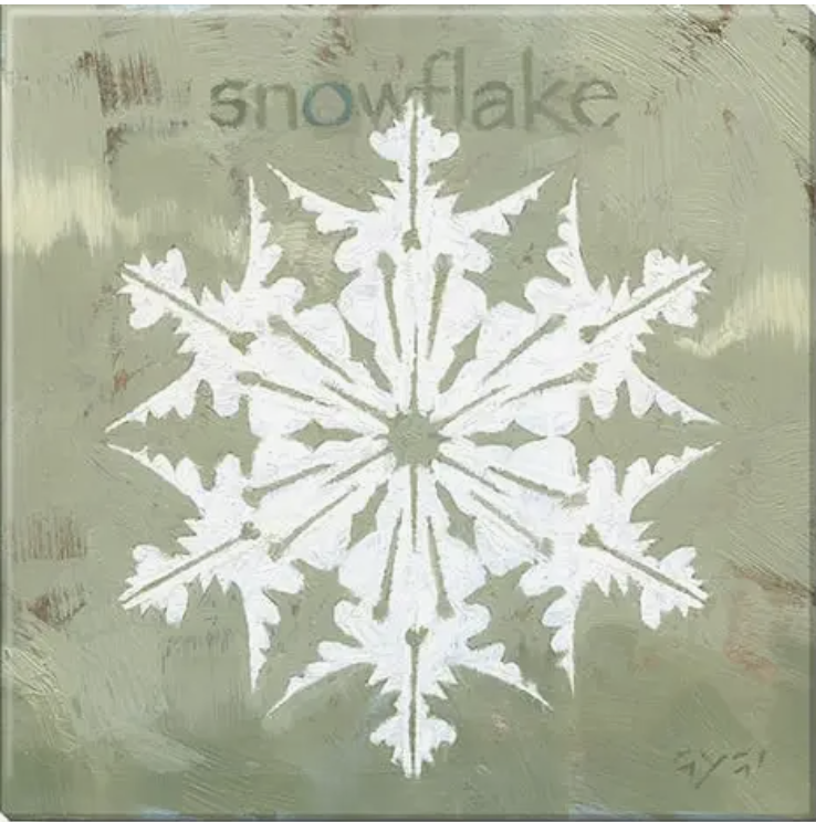 Winged Snowflake Giclee Wall