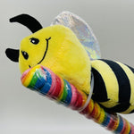 7" Lolli Plush Bee w/14" Rainbow Lollipop