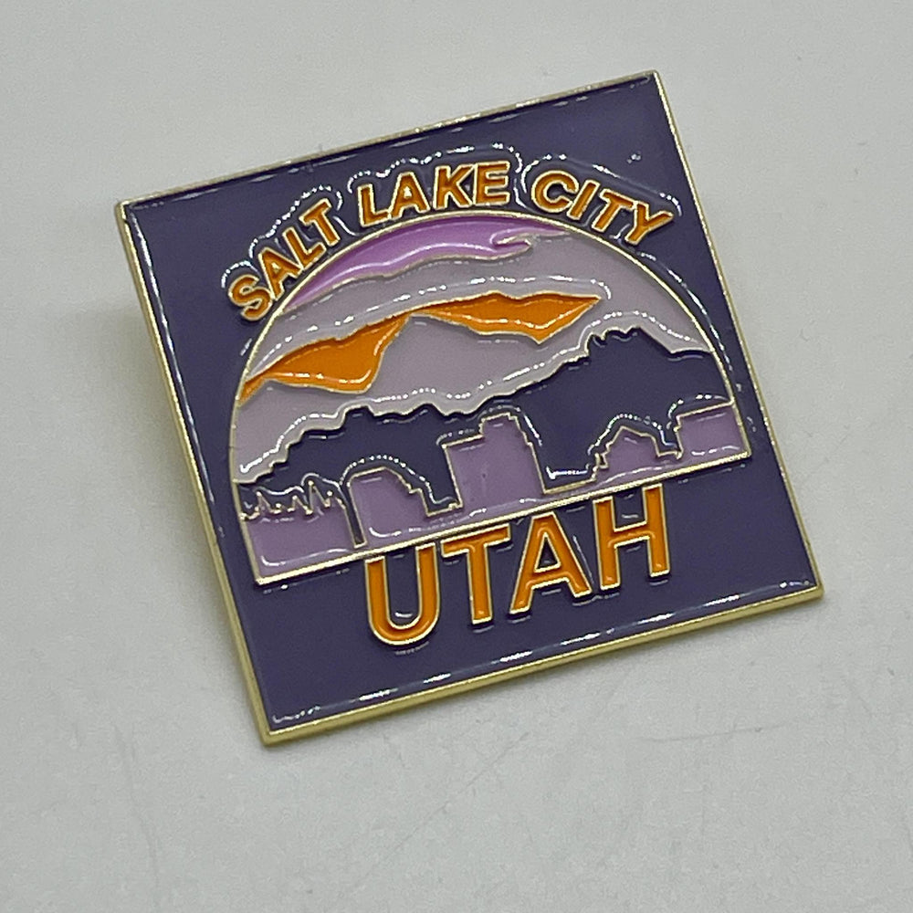 Enamel Metal Pin SLC Watercolors