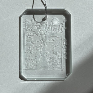 Utah Laser Etched Crystal Ornament