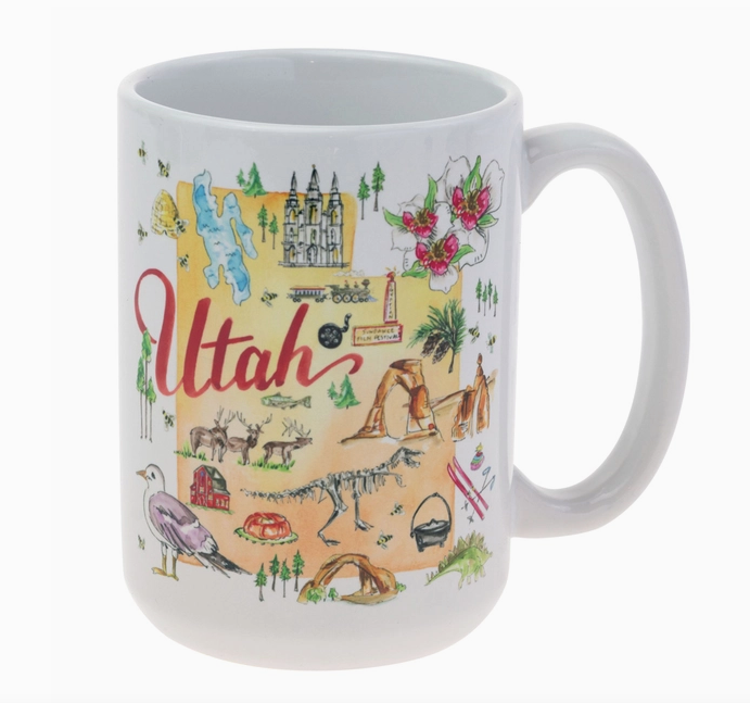 Utah State Collection Ceramic 15 oz Mug Utah Rosanne Beck
