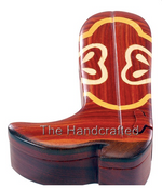 Wood Puzzle Box Cowboy Boots