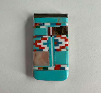 Turquoise Inlay Money Clip