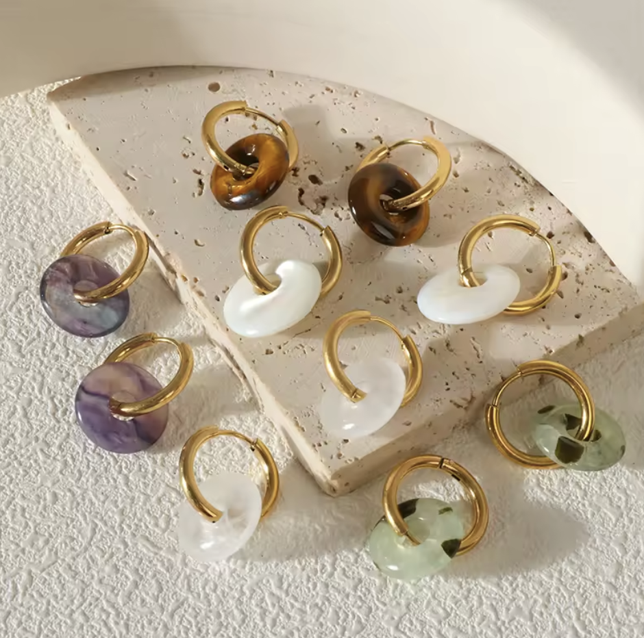 Donut Falls Gemstone Earrings