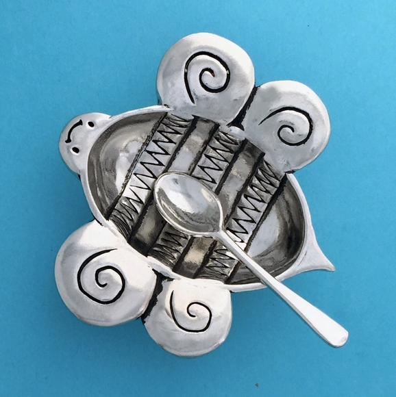 Bee Salt Cellar with Spoon