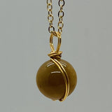 Gemstone Ball Pendant Necklace