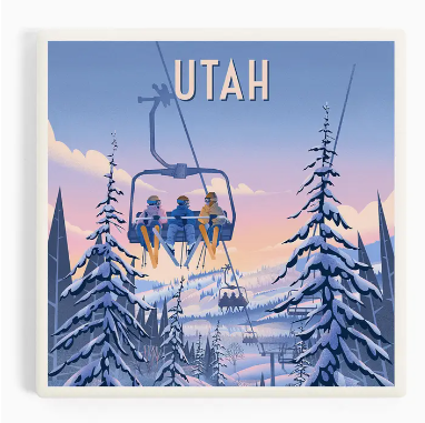 Ceramic Coaster Utah, Chill On the Uphill, Ski Lift