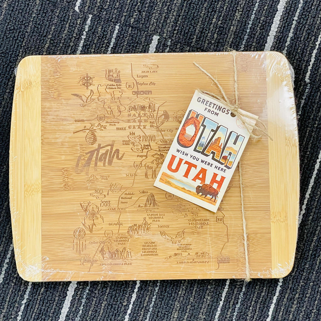Utah Map Bamboo Cutting Board