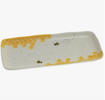 Sunny Bee Rectangle Ceramic Plate