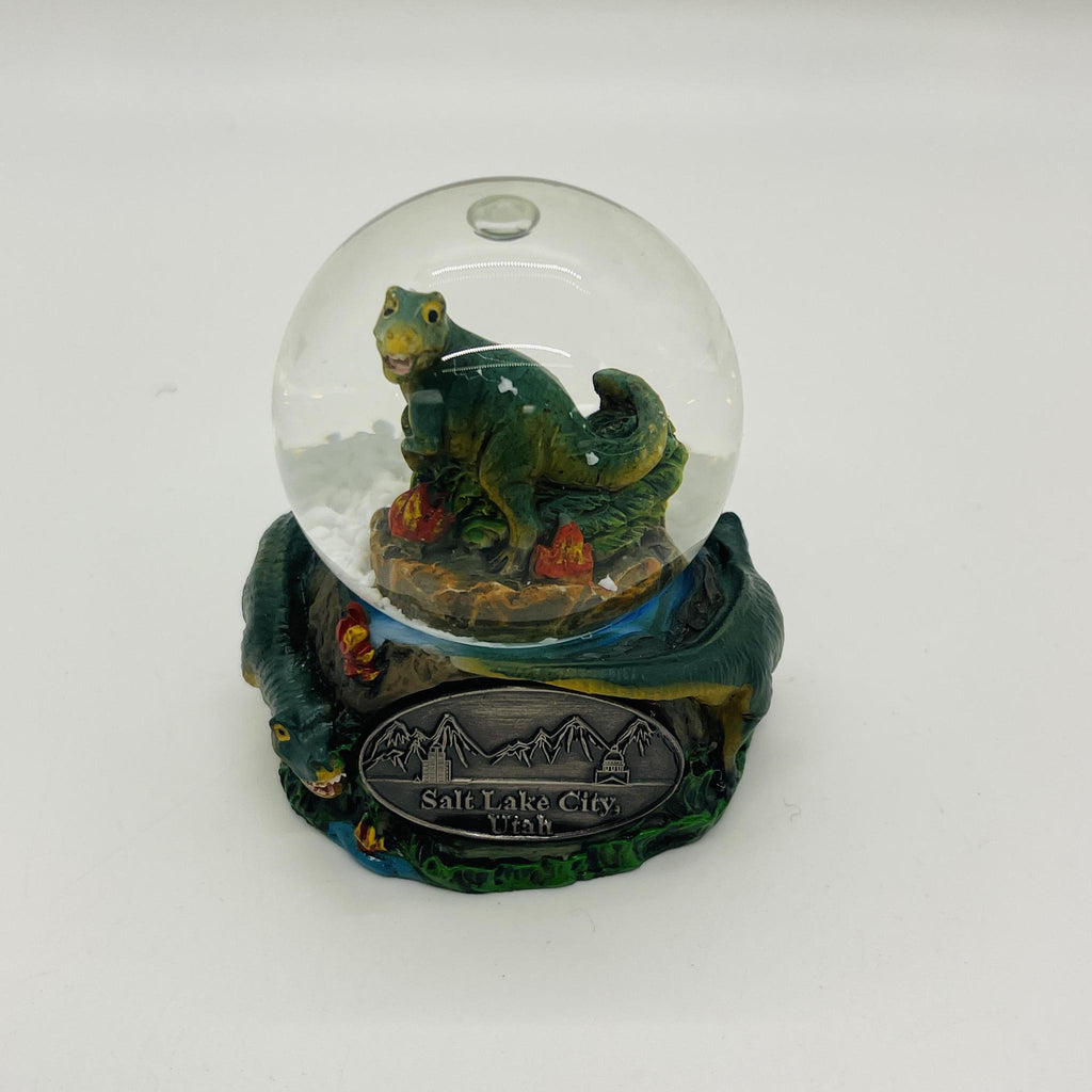 Salt Lake City Dino Snow Globe