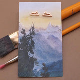 Mountain View Fine Art Gold Post Earrings