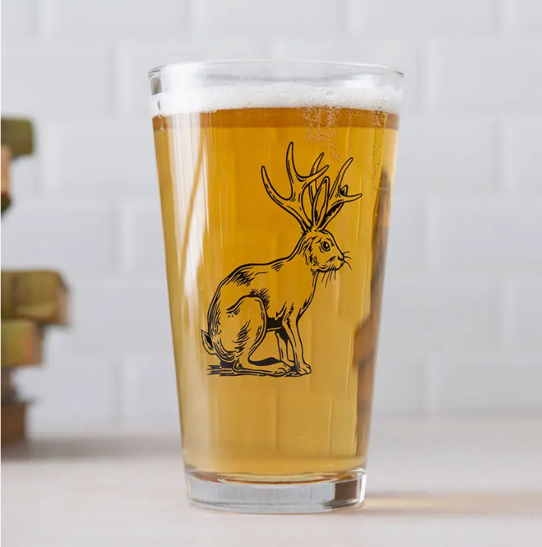 Jackalope Pint Glass