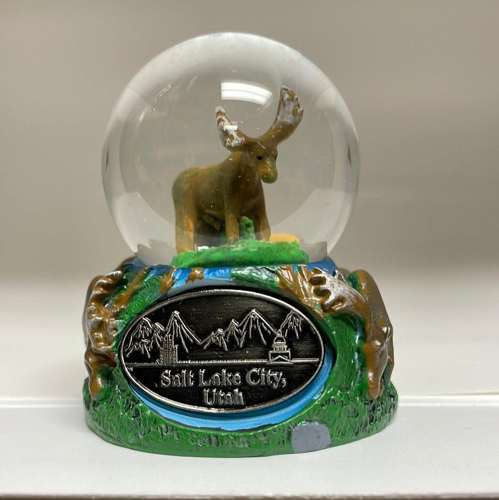Salt Lake City Moose Snow Globe