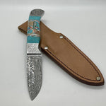 9" Knife Turquoise Inlay with Sheath