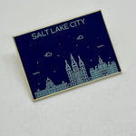 Enamel Metal Pin SLC Skyline