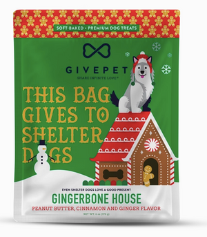 
            
                Load image into Gallery viewer, Gingerbone House Christmas Dog Treats
            
        