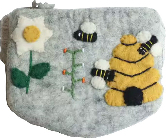 Bee Felt Pouch
