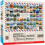 National Parks Travel Stamps 1000 Piece Puzzle
