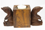 Ironwood Bears Sitting Candleholder