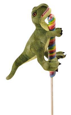 8" Lolli Plush T Rex Dino w/14" Rainbow Lollipop