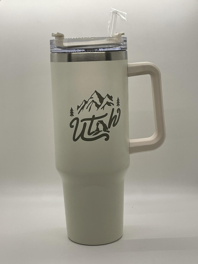Utah Cream Handle Tumbler 40oz