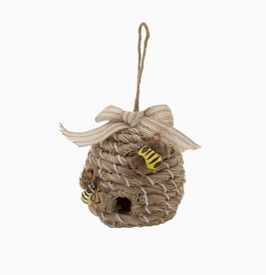 Beehive Birdhouse Hanging Ornament