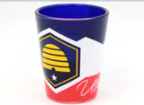 Shot Glass Utah State Flag