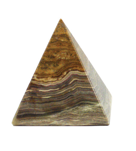 Banded Calcite Pyramid 3″ Tall