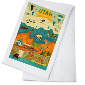 Tea Towel - Utah Cartoon