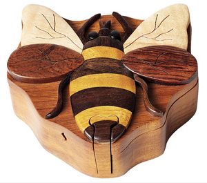Wood Puzzle Box Bee