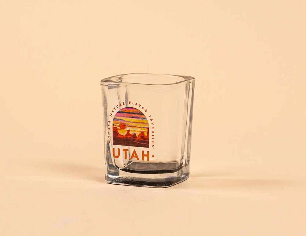 Shot Glass Square Desert Sunset