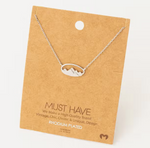 Oval Mountain Range Charm Necklace