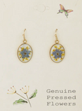 Pressed Flower Earrings Gold