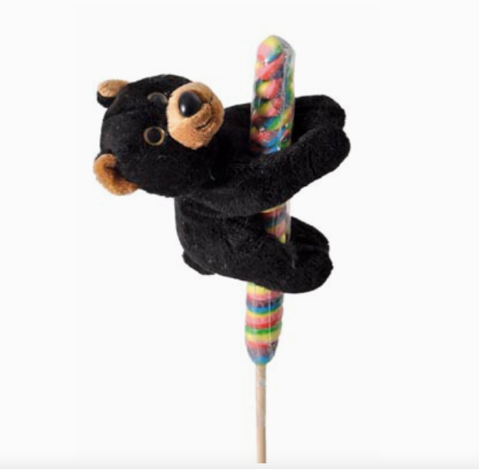 7" Lolli Plush Bear w/14" Rainbow Lollipop