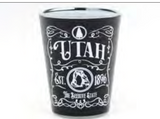 Shot Glass Black Vintage Utah