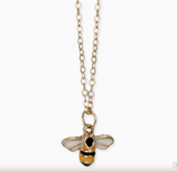 Bitsy Bee Gold Enamel Necklace