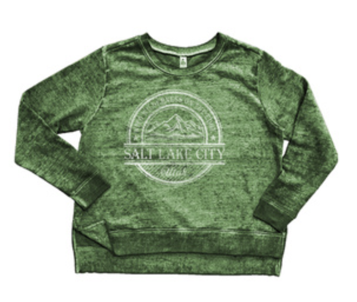 Ladies Burnout Sweatshirt Wilderness