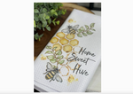 Home Sweet Hive Honeycomb Waffle Weave Tea Towel