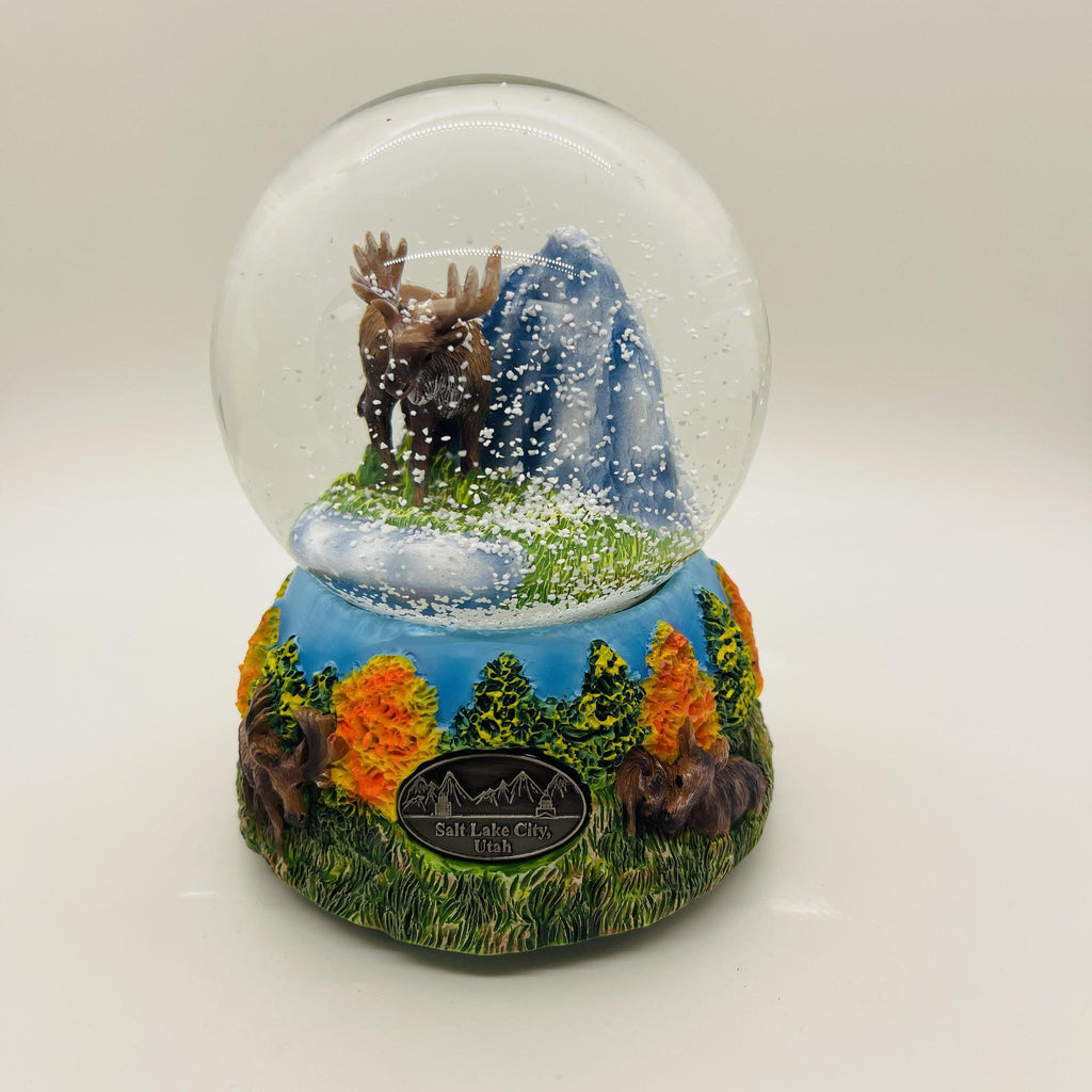 Salt Lake City Moose Snow Globe