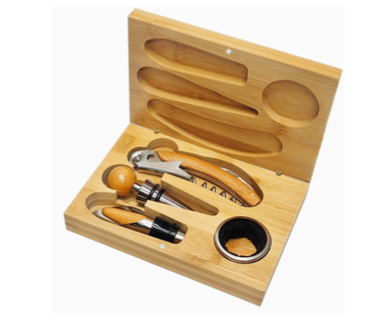 Bamboo Wine Opener Set