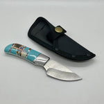 Turquoise Inlay 4" Blade Knife with Sheath