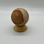 Sandstone Sphere with Wood Base
