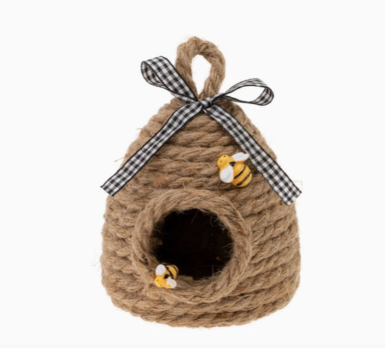 Tall Beekeeper Beehive Hanging Bee Decor